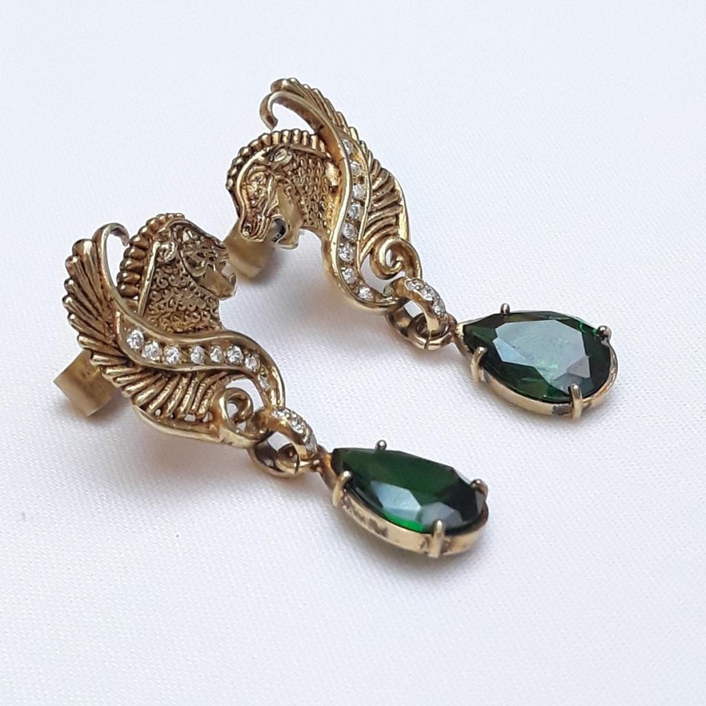 two huma bird earrings