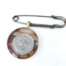 PAHLAVI COIN BROOCH