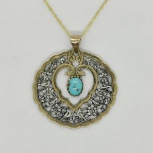 GHALAMZANI FLOWER AND BIRD NECKLACE