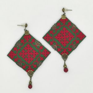 RED TEAR BALOCHI EARRINGS
