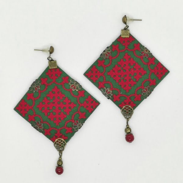 RED TEAR BALOCHI EARRINGS