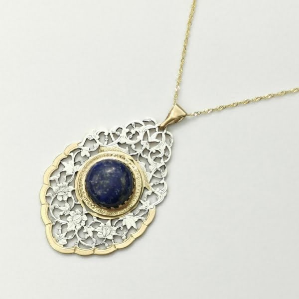 LAPIS LAZULI GHALAMZANI NECKLACE