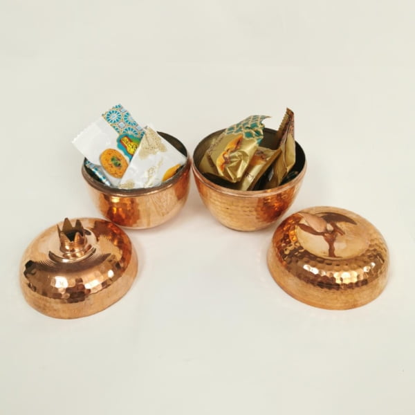 Handmade Persian Copper Sugar Bowls