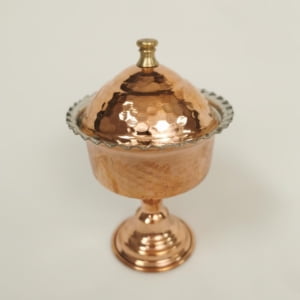 Handmade Persian Copper Sugar Bowls - Stand