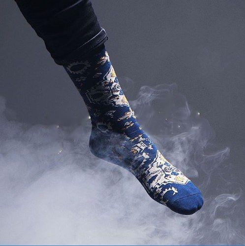 Navy Carpet, Cotton Socks
