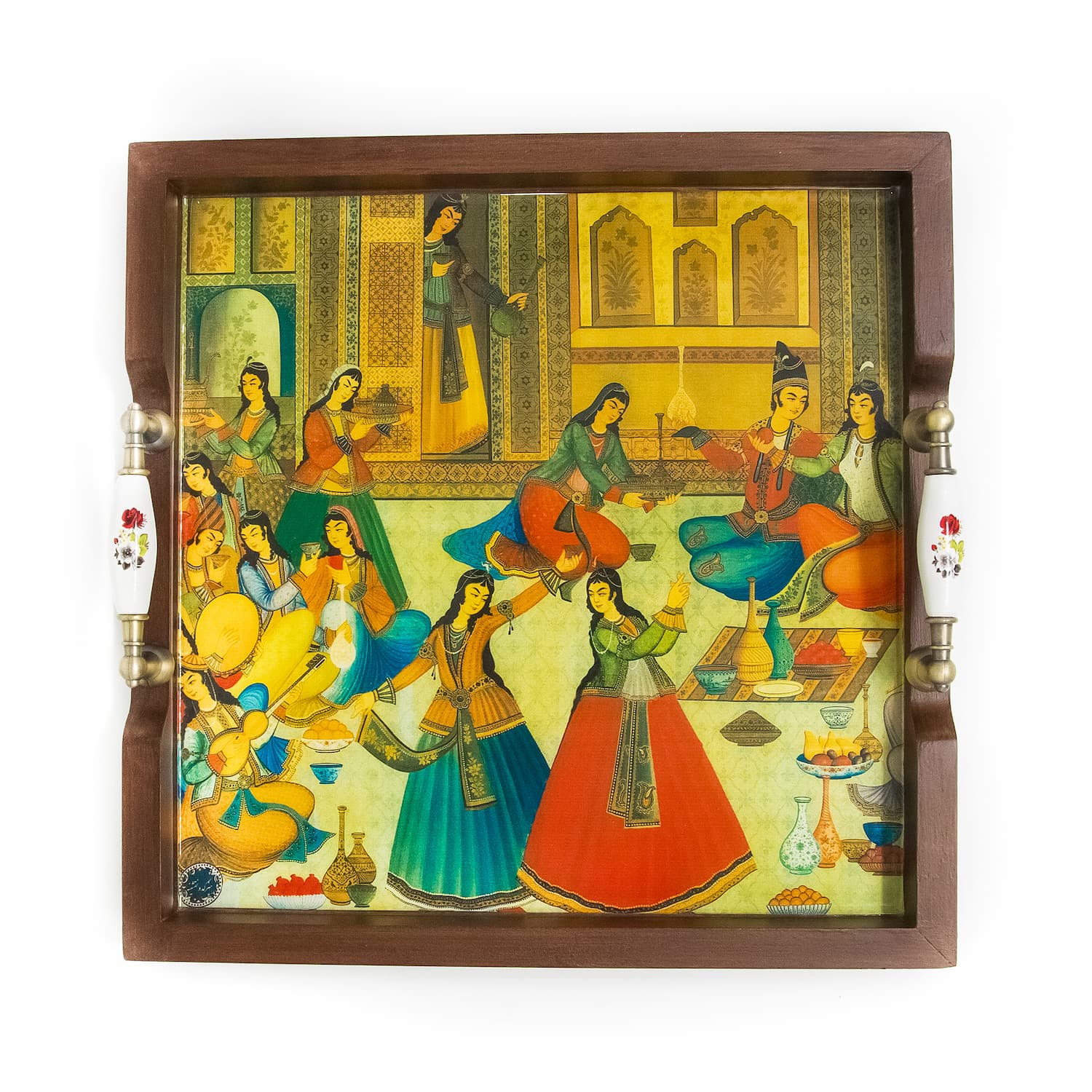 Persian Banquet Pattern Wooden Tray