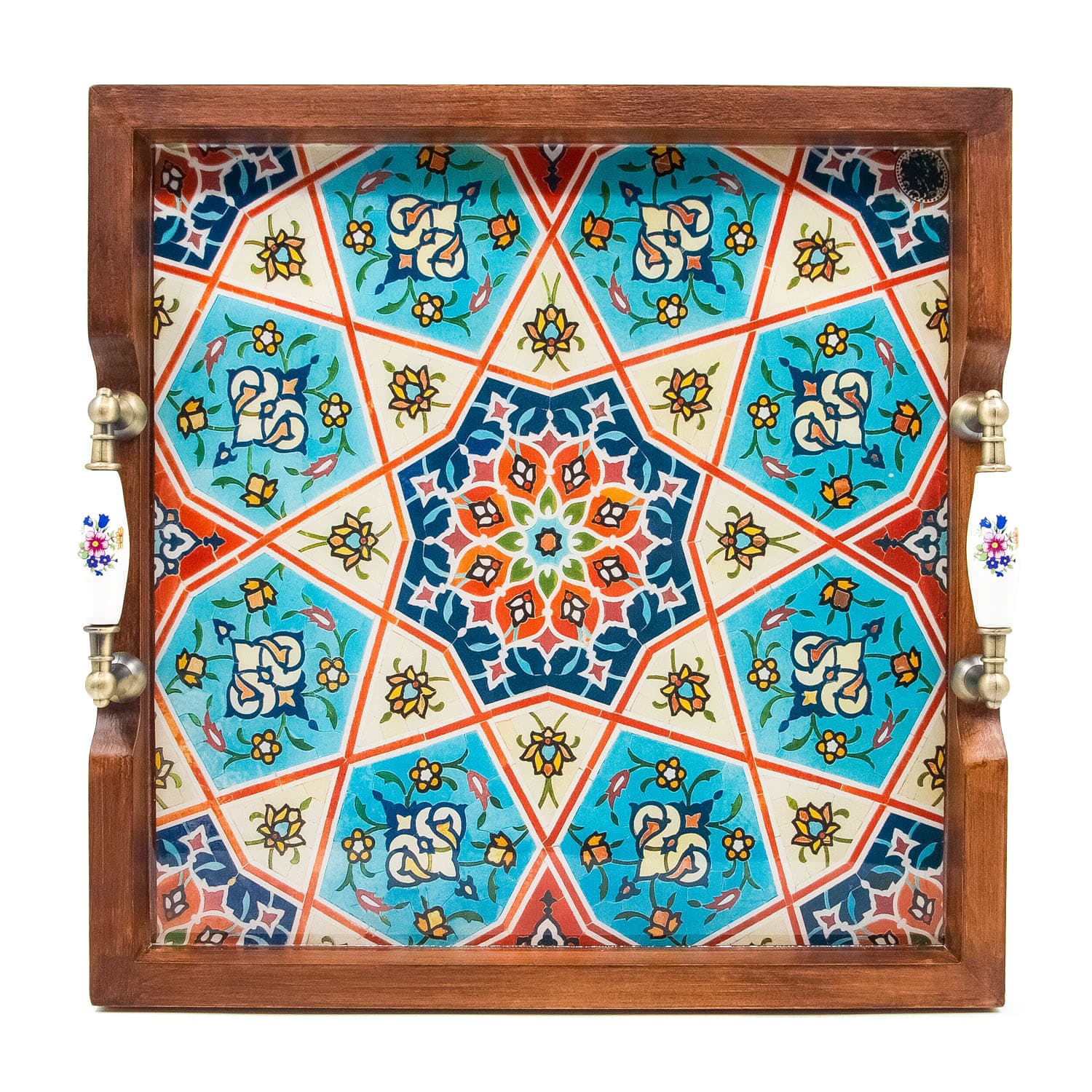 Persian Tile Wooden Tray