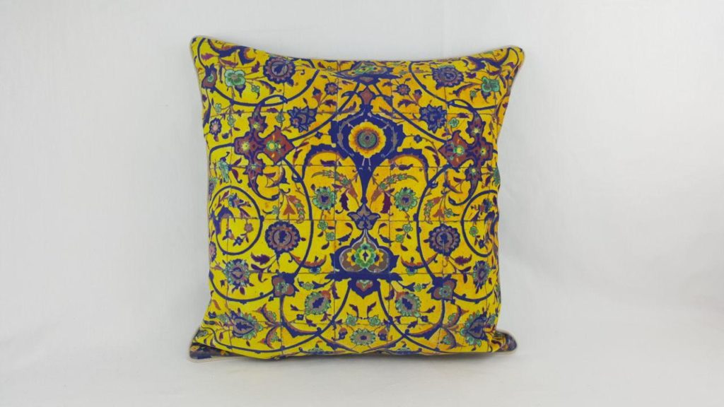 Yellow Tile Floor Cushion Cover 100 x 100cm