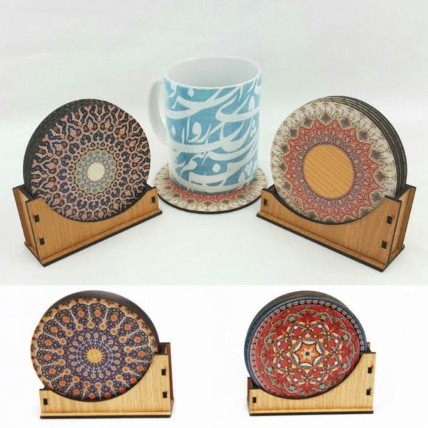 Carpet Pattern Coasters, Set of 6