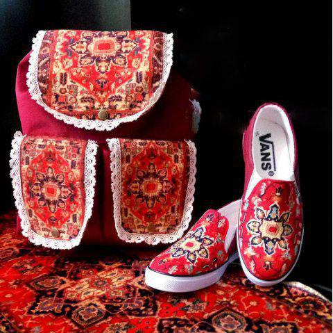 Hand-Painted Carpet Pattern Casual Shoes