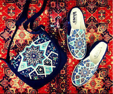 Hand-Painted Tile Casual Shoes