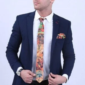 PERSIAN MINIATURE TIE & POCKET SQUARE