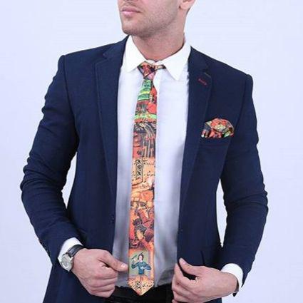 PERSIAN MINIATURE TIE & POCKET SQUARE