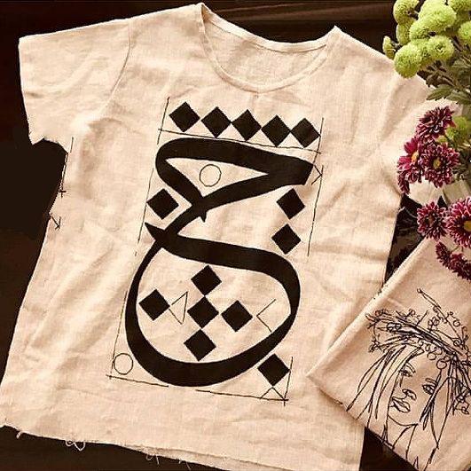 CALLIGRAPHY ART LOOSE BLOUSE, UNISEX