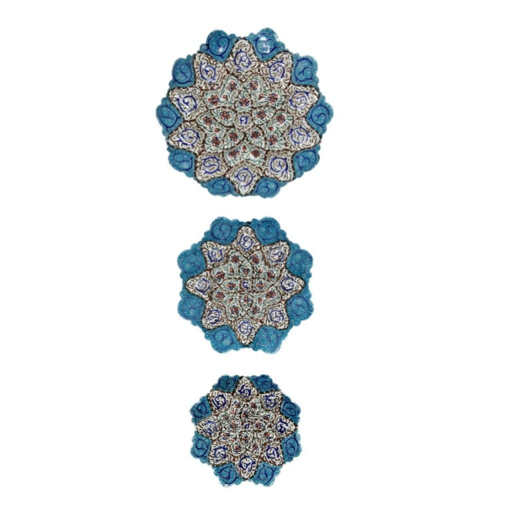 SET OF 3 MINI MINAKARI PLATE