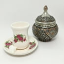 Floral Ceramic tea cup & saucer-Persis Collection