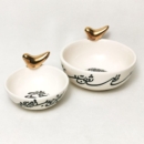 GOLDEN MINA BIRD BOWL-PERSIS COLLECTION
