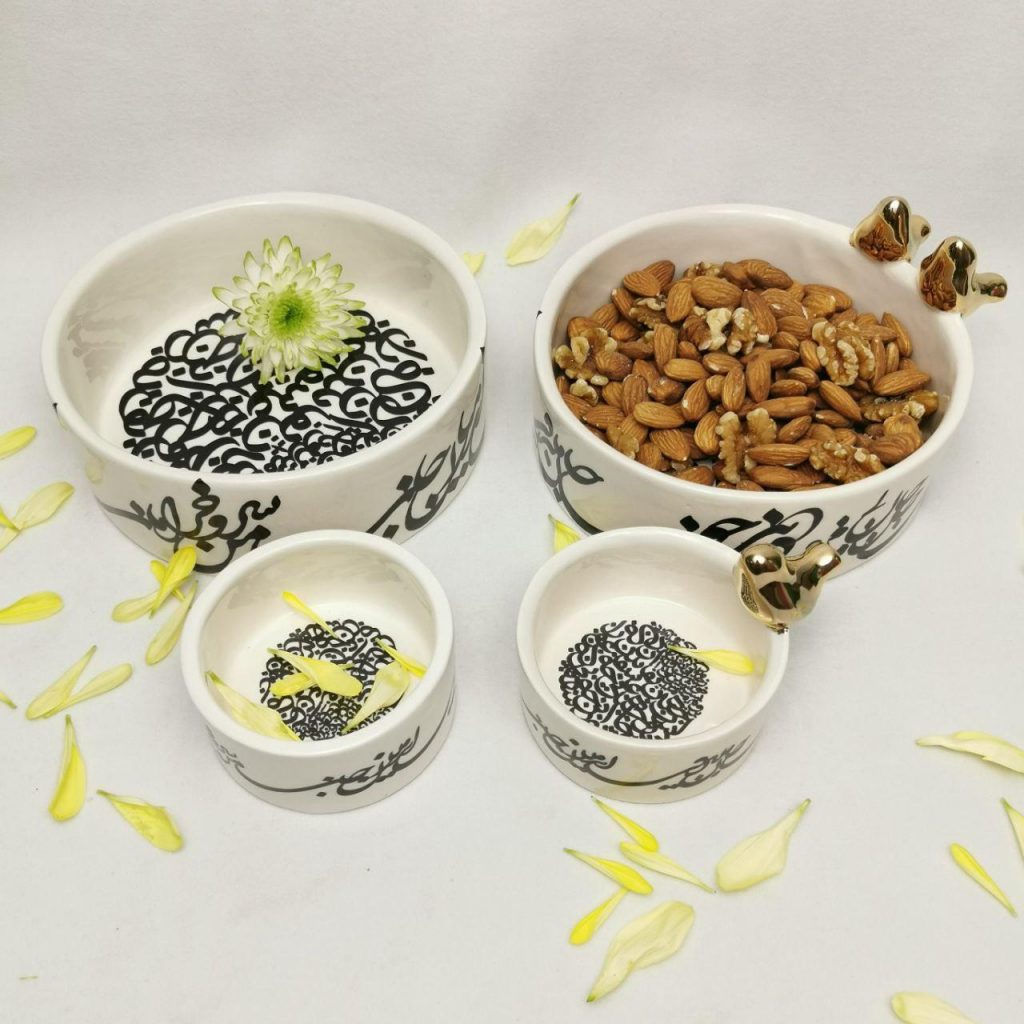 Ceramic Art Calligraphy Bowls in home