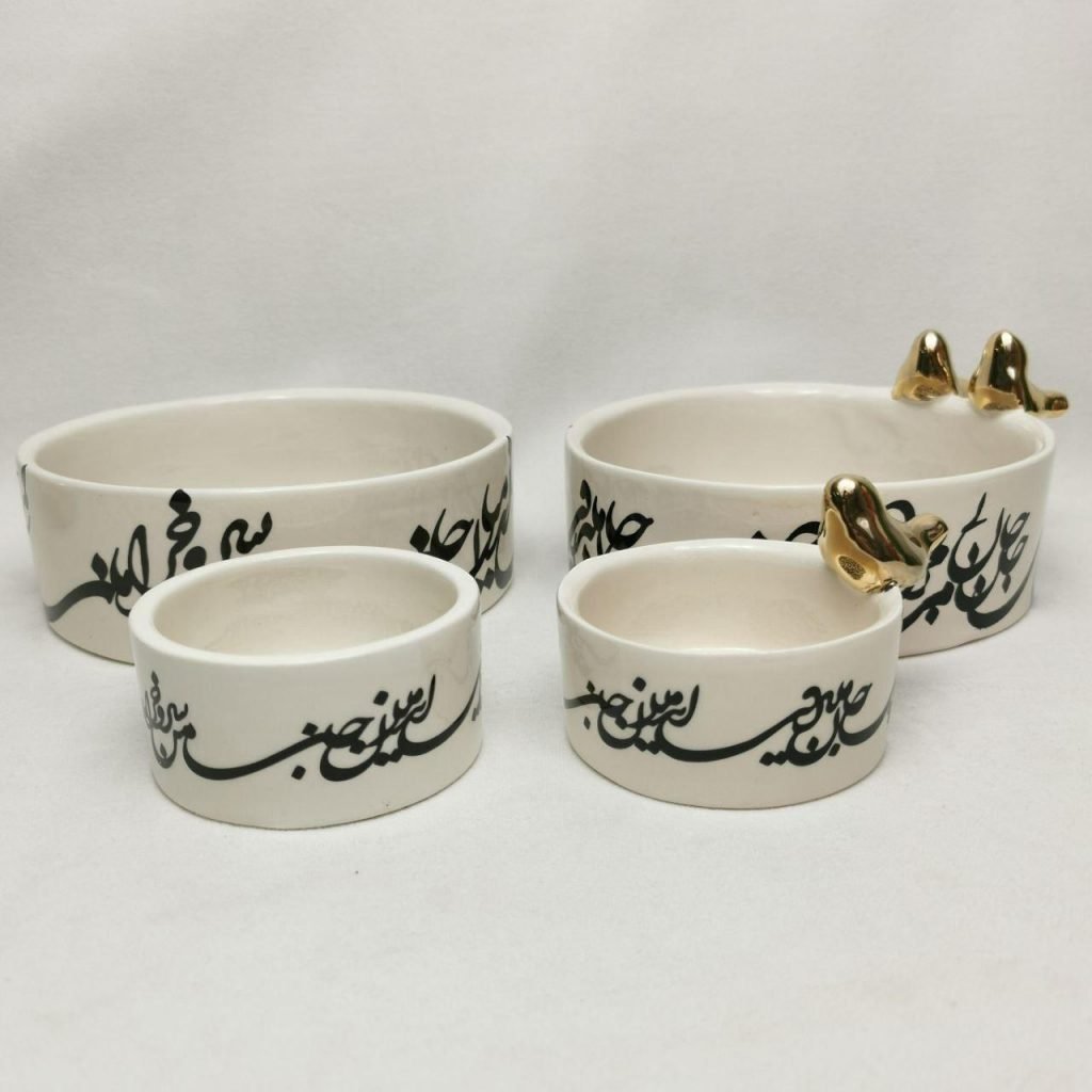 Ceramic Art Calligraphy Bowls In 2 sizes