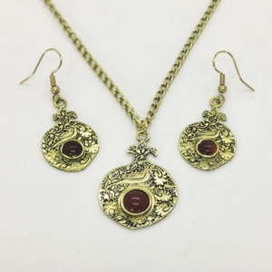 POMEGRANATE FLOWER HALF SET-PERSIS COLLECTION