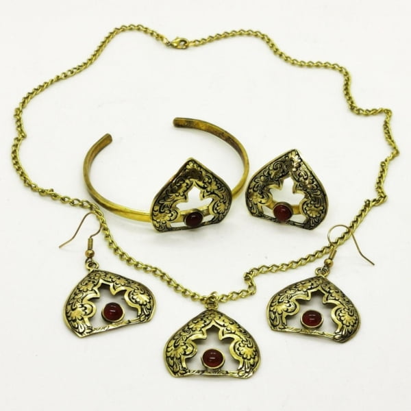 Agate Dome Jewellery Set
