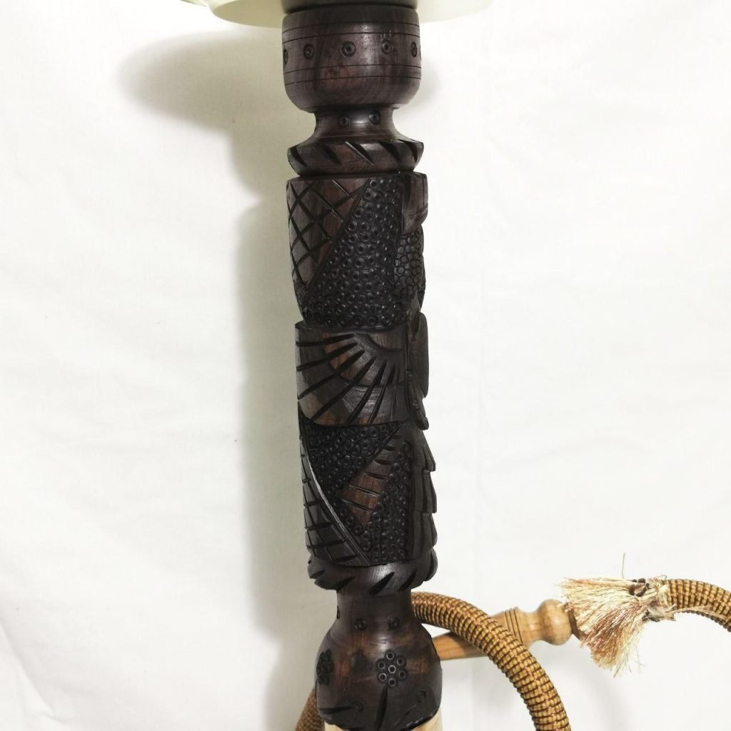 BLACK FARVAHAR QALYAN HOOKAH from close up view