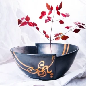 Black & Gold Love Platter Bowl