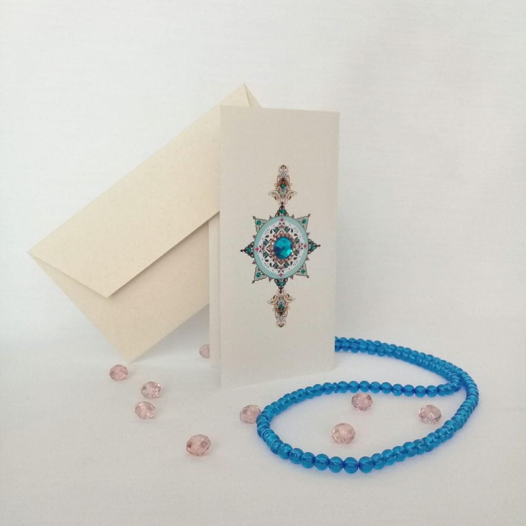 ESLIMI BLUE CARD Handmade card for any occasion