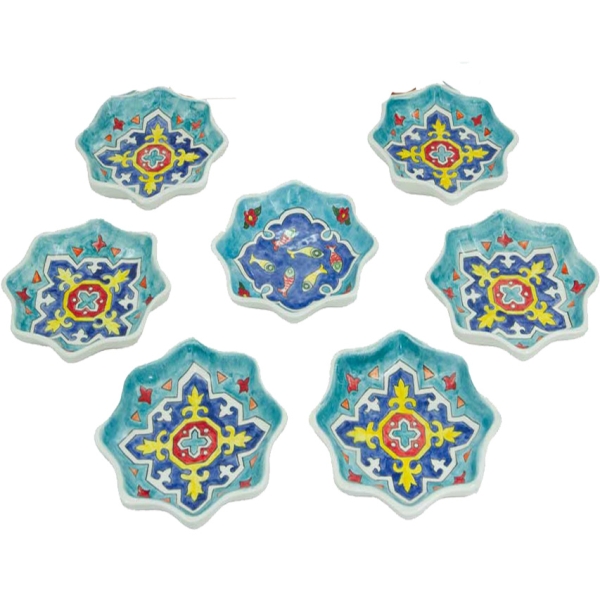 Fish and Kilim Plates Set