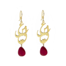 Red Tear Love Earrings