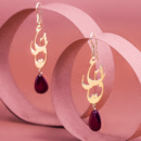 Red Tear Love Earrings