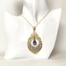 FLORAL GHALAMZANI AND AMETHYST NECKLACE-Persis Collection
