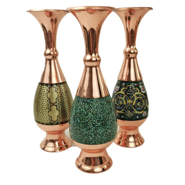 Painting on Copper Vase 26cm