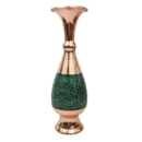 FIROOZEH KOOBI TURQUOISE ON COPPER VASE-PERSIS COLLECTION