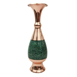 FIROOZEH KOOBI TURQUOISE ON COPPER VASE-PERSIS COLLECTION