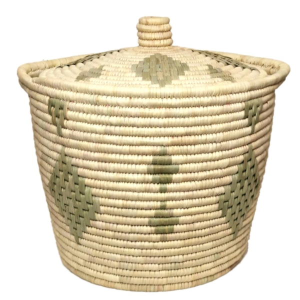 Persian Woven Large Storage Basket with Lid