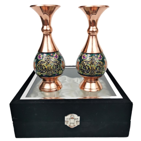 Painting on Copper vase gift set-Persis Collection