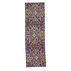 Red Floral Table Runner 135cm