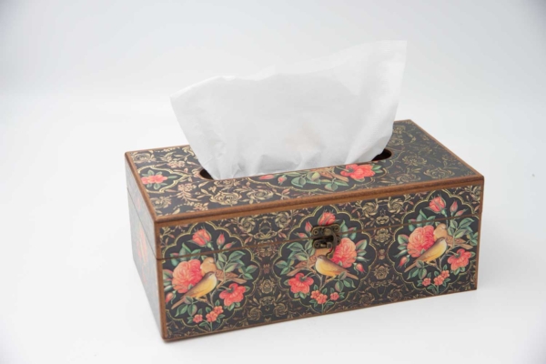 Flower & Bird Pattern Tissue Box