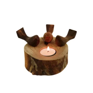 Triple Bird Handmade Candle Holder