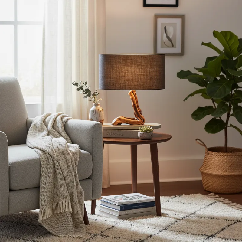 Natural luxury table lamp-Persis Collection