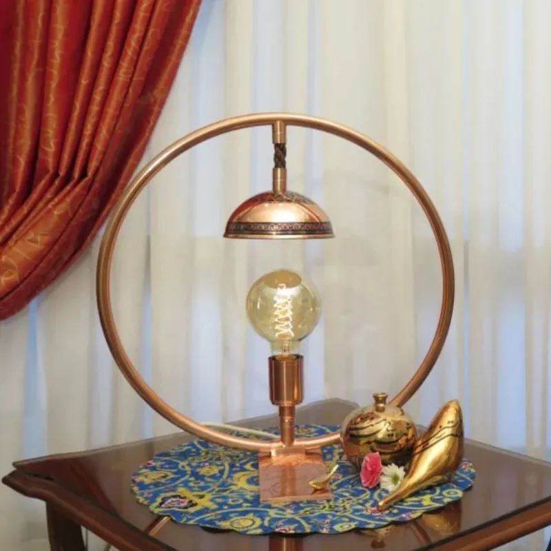 PERSIAN ART COPPER TABLE LAMP-PERSIS COLLECTION
