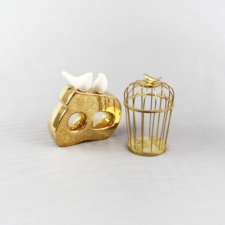 Golden Ceramic Persian Letter H