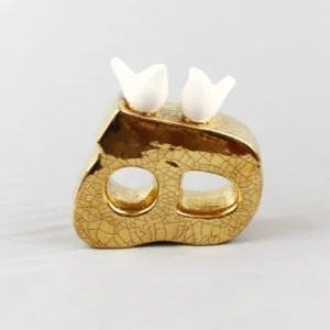 Golden Ceramic Persian Letter H