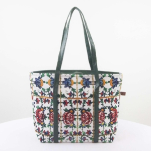 FLORAL TILE PERSIAN TOTE BAG