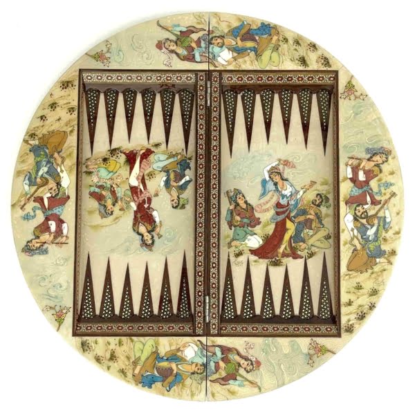 Persian Banquet Backgammon and Chess Set