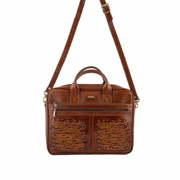 Art of Calligraphy Leather Briefcase