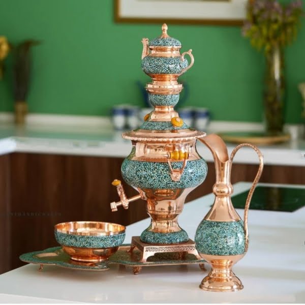 Luxury Firoozeh Koobi Samovar Set