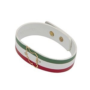 Leather bracelet map of Iran