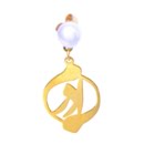 Gold calligraphy earrings (my mother)